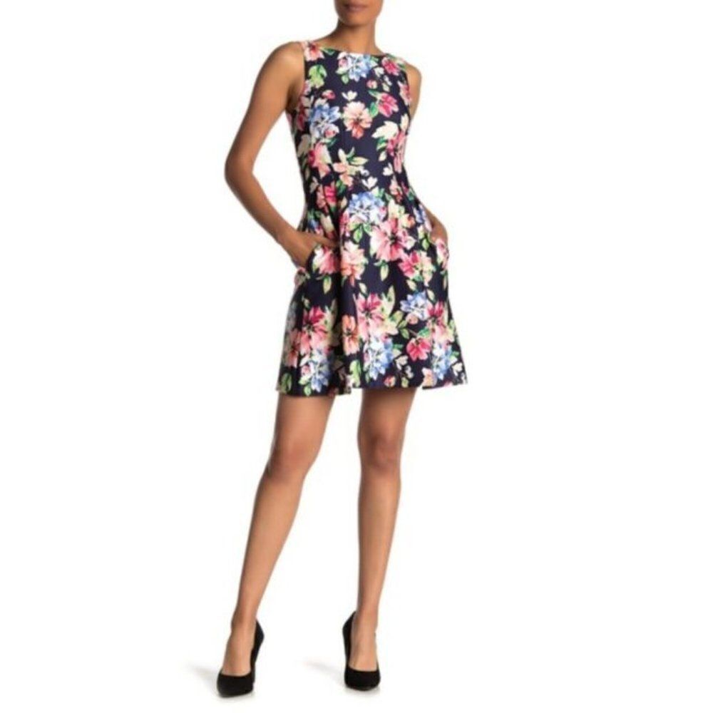 Vince Camuto Floral Sleeveless Scuba Fit & Flare Dress size 22W. New with tag!